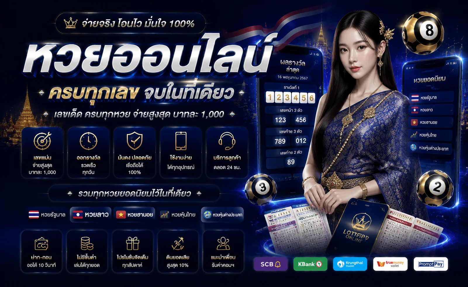 แบนเนอร์หวยออนไลน์ UBET444 แทงหวยจ่ายสูงทุกประเภท